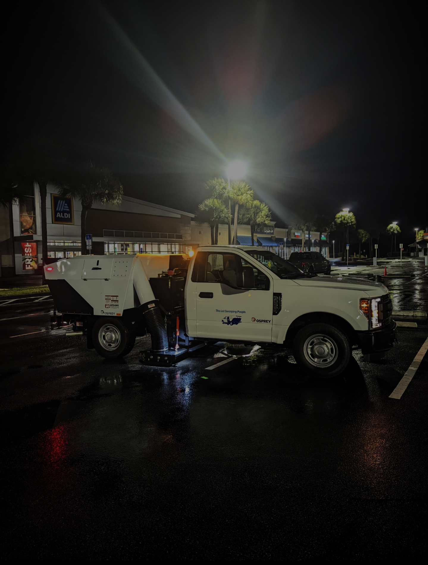sweeping truck